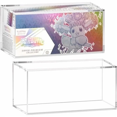 Vitrine acrílica da caixa de coleção Super Premium Prismatic Evolutions